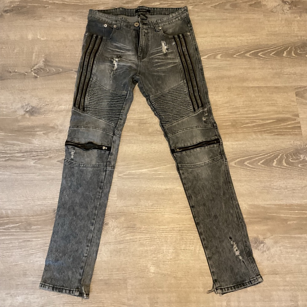 M Society Zipper Skinny Jeans 32x32